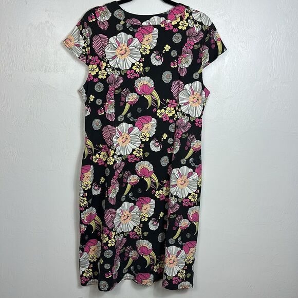Sunsets & Sweet Tea Colorful Floral Print Anywhere Dress With Pockets Size XL - Picture 3 of 10
